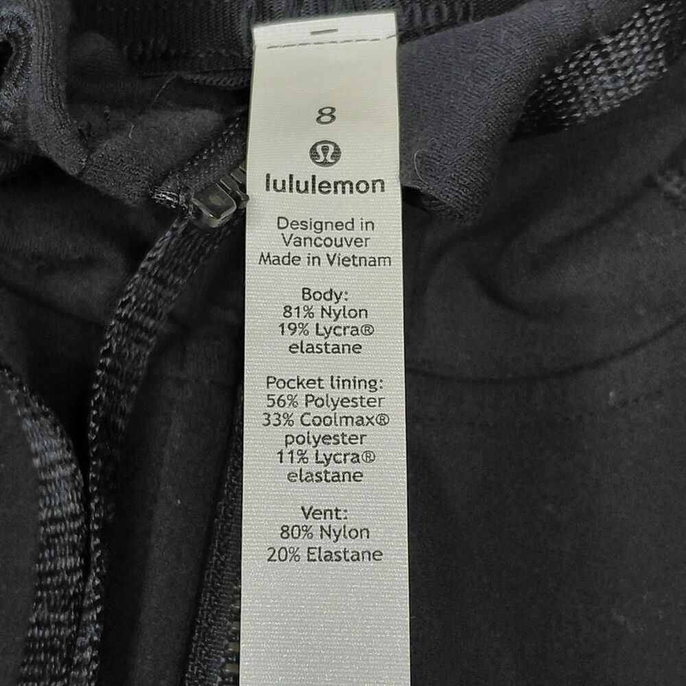 Lululemon Hooded Define Jacket Nulu Womens 8 Black Full Zip Michelin Man Tire - Picture 6 of 8